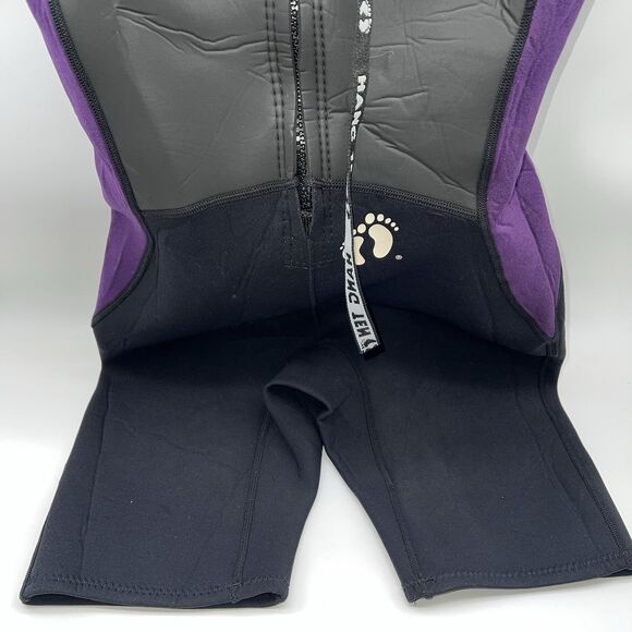 Hang Ten Womens Wetsuit Short Sleeve/Shorts Bodysuit Size L Black Purple 3x2mm - Picture 8 of 12